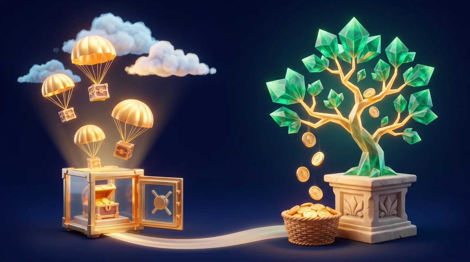 Airdrops vs Staking comparison tested by AHCrypto